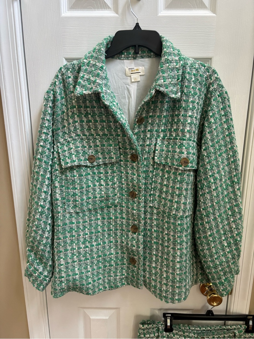 Anthropologie Maeve Tweed Relaxed Shacket Shirt w/ Shorts, Size 14, NWT SEE NOTE - Picture 8 of 11